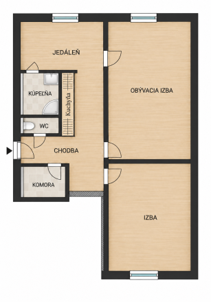 2-IZBOVÝ BYT 67,4 m² S POTENCIÁLOM 3-IZBOVÉHO BÝVANIA | VRANOVSKÁ, PETRŽALKA - fotografia 1